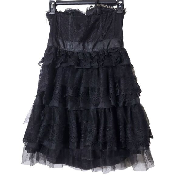 bebe Black Strapless Mini Dress - Picture 7 of 11